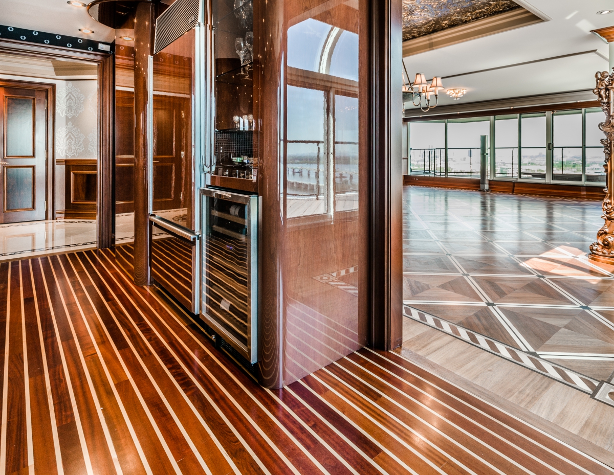 Jatoba avec insertion d'érable